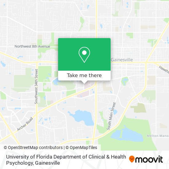 Mapa de University of Florida Department of Clinical & Health Psychology