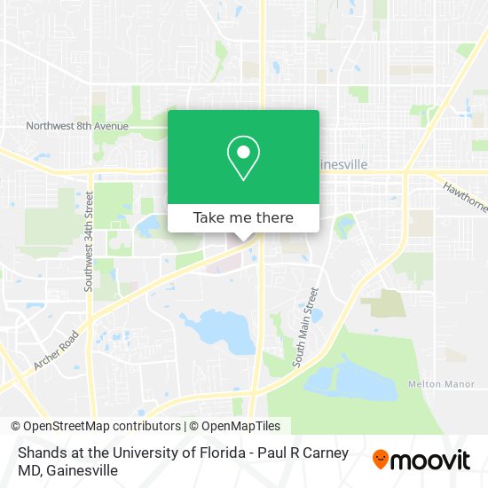 Shands at the University of Florida - Paul R Carney MD map