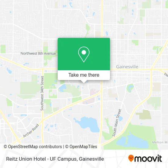 Reitz Union Hotel - UF Campus map