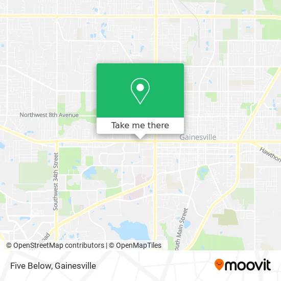Five Below map