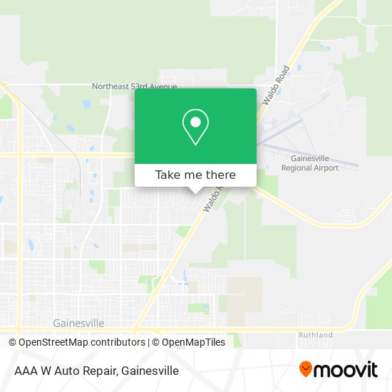 AAA W Auto Repair map