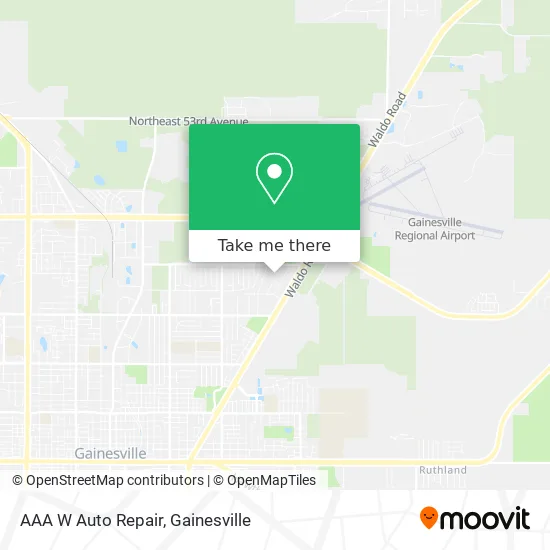 AAA W Auto Repair map