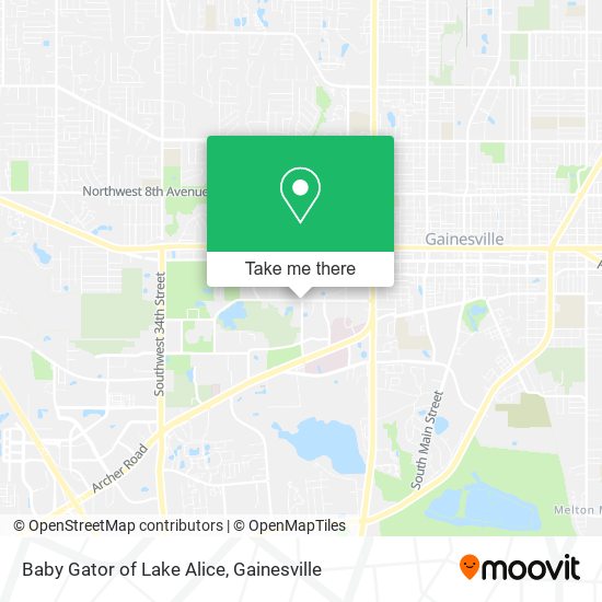 Baby Gator of Lake Alice map