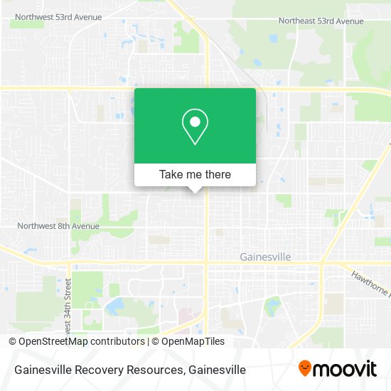 Gainesville Recovery Resources map