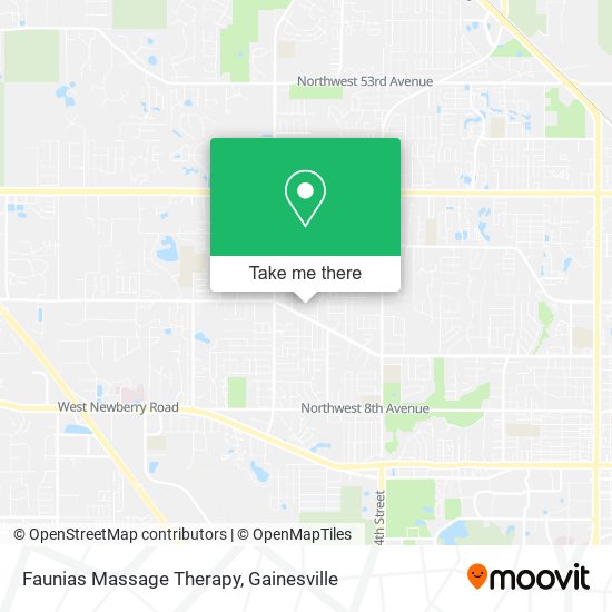 Faunias Massage Therapy map