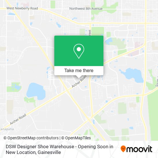 Mapa de DSW Designer Shoe Warehouse - Opening Soon in New Location