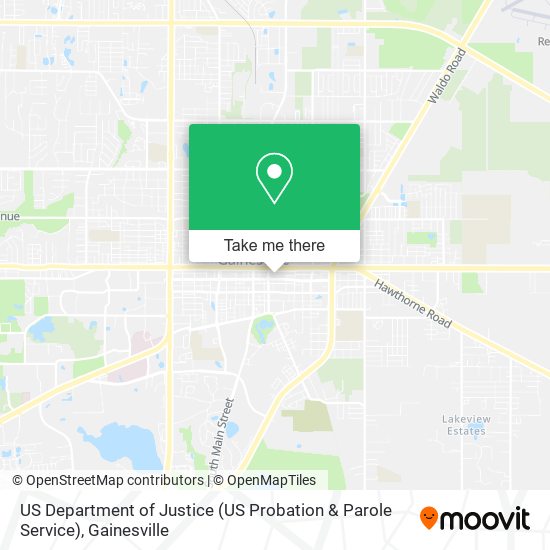Mapa de US Department of Justice (US Probation & Parole Service)
