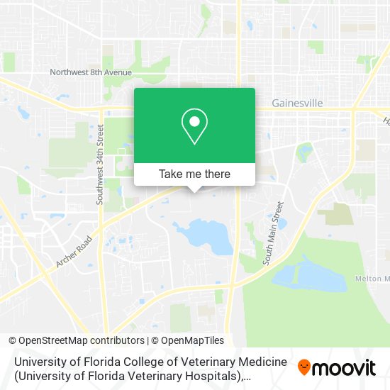 Mapa de University of Florida College of Veterinary Medicine (University of Florida Veterinary Hospitals)