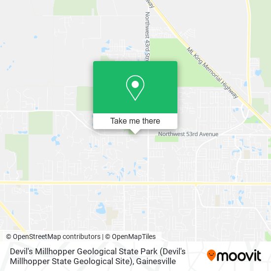 Devil's Millhopper Geological State Park map