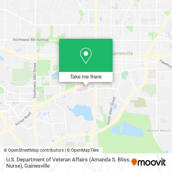 Mapa de U.S. Department of Veteran Affairs (Amanda S. Bliss, Nurse)
