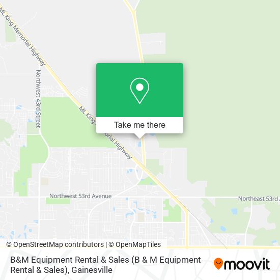 B&M Equipment Rental & Sales map