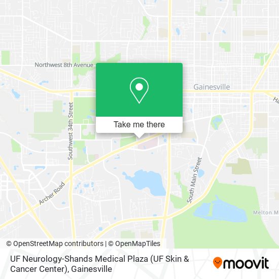 Mapa de UF Neurology-Shands Medical Plaza (UF Skin & Cancer Center)