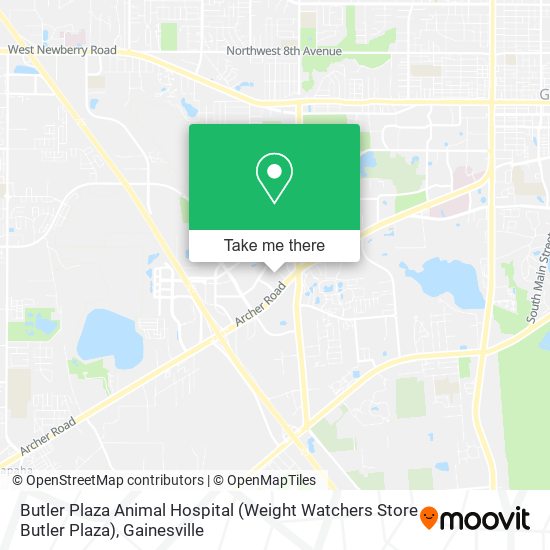 Mapa de Butler Plaza Animal Hospital (Weight Watchers Store Butler Plaza)