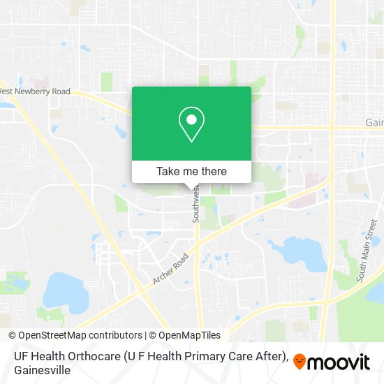 UF Health Orthocare (U F Health Primary Care After) map