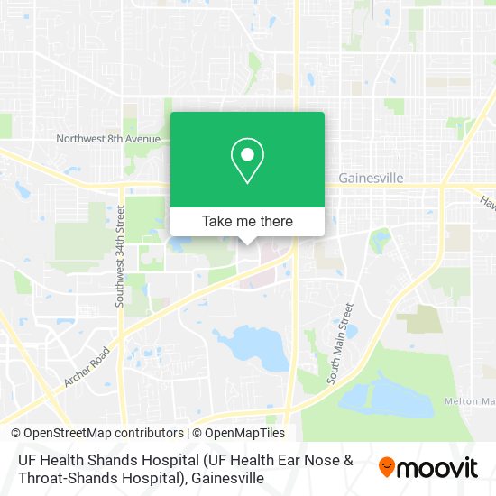UF Health Shands Hospital (UF Health Ear Nose & Throat-Shands Hospital) map