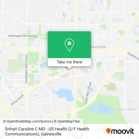 Srihari Caroline C MD - US Health (U F Health Communications) map