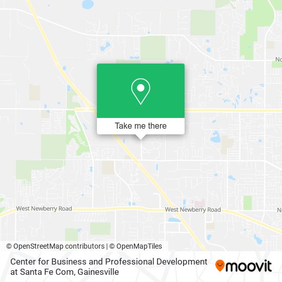Center for Business and Professional Development at Santa Fe Com map
