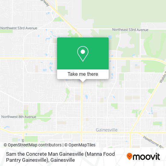 Mapa de Sam the Concrete Man Gainesville (Manna Food Pantry Gainesville)