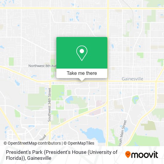 President's Park (President's House (University of Florida)) map