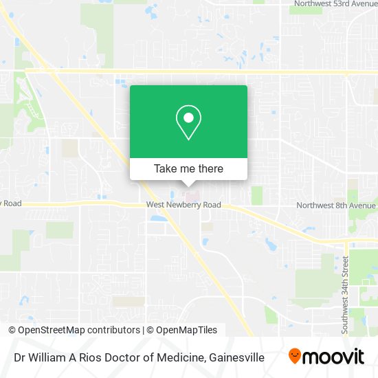 Dr William A Rios Doctor of Medicine map