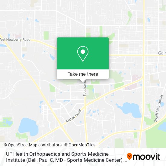 Mapa de UF Health Orthopaedics and Sports Medicine Institute (Dell, Paul C, MD - Sports Medicine Center)