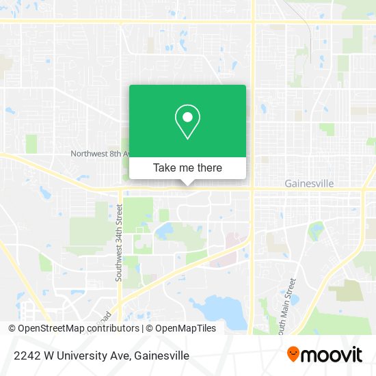 2242 W University Ave map