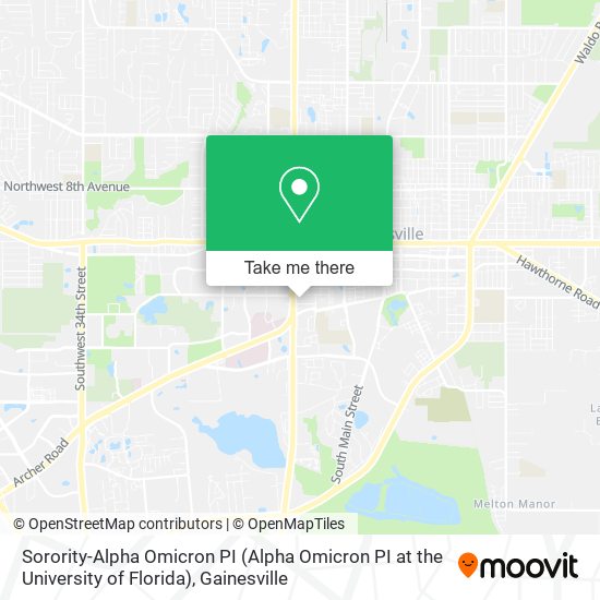 Mapa de Sorority-Alpha Omicron PI (Alpha Omicron PI at the University of Florida)