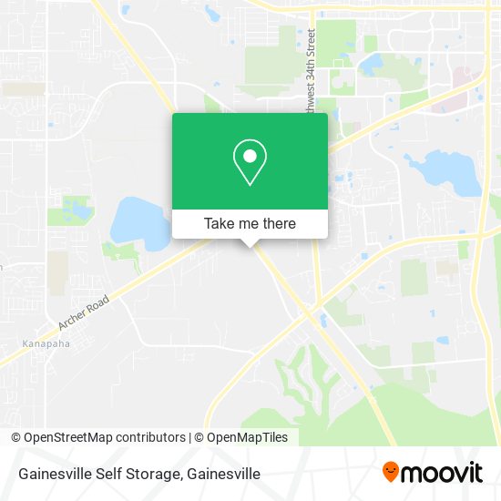 Gainesville Self Storage map