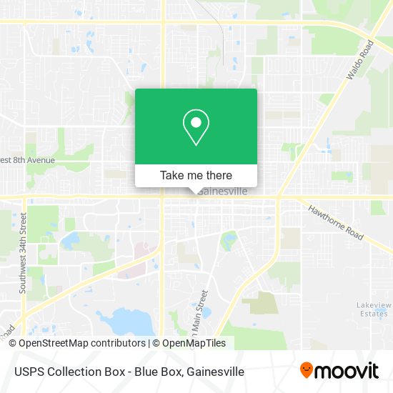 USPS Collection Box - Blue Box map