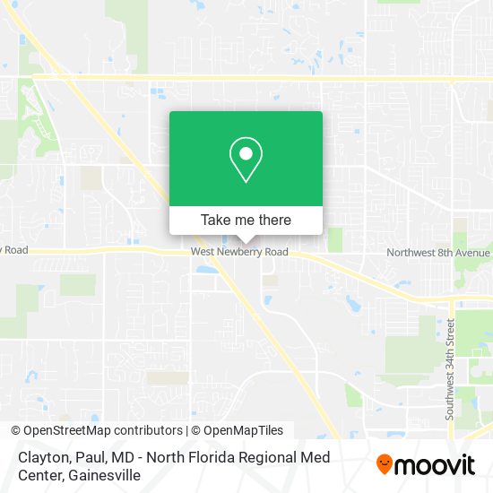 Clayton, Paul, MD - North Florida Regional Med Center map