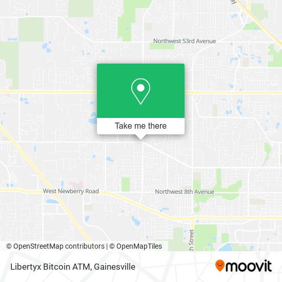 Mapa de Libertyx Bitcoin ATM