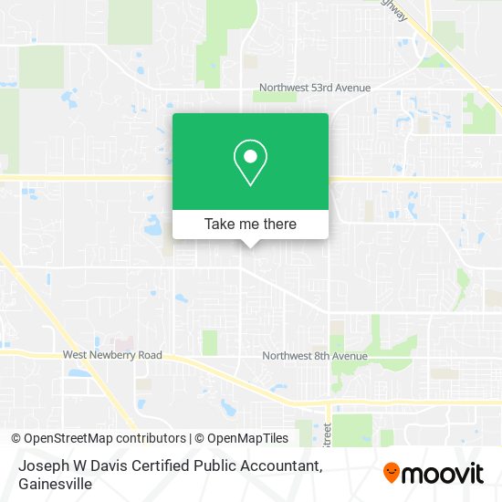 Joseph W Davis Certified Public Accountant map