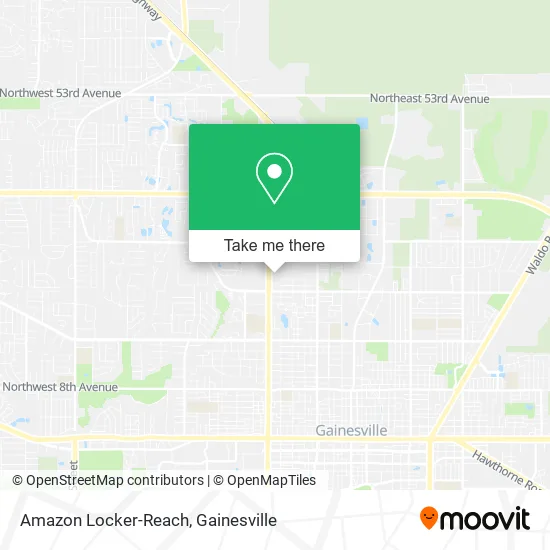 Mapa de Amazon Locker-Reach