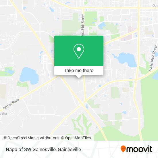 Napa of SW Gainesville map