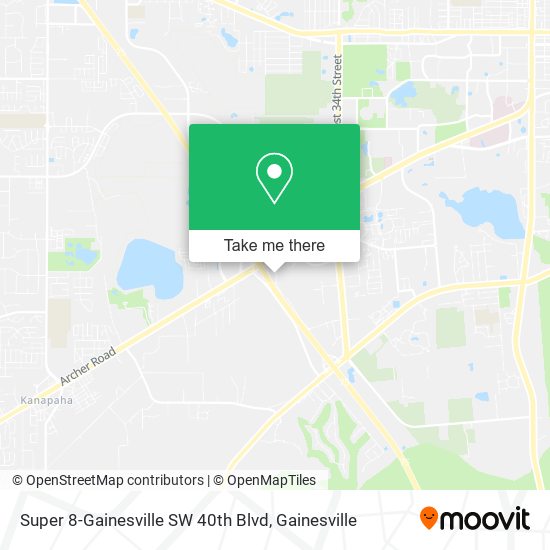 Mapa de Super 8-Gainesville SW 40th Blvd