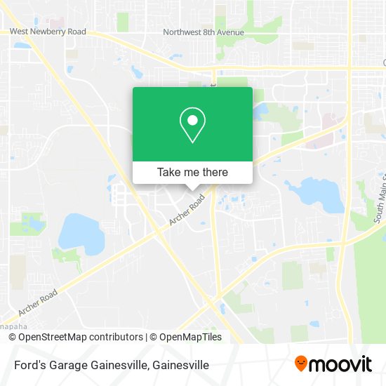Ford's Garage Gainesville map