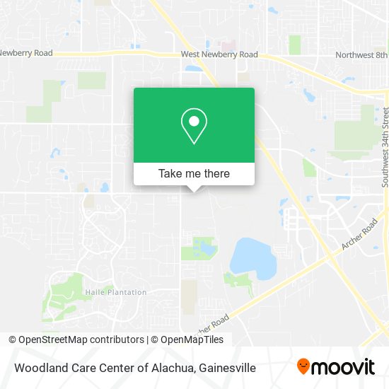 Woodland Care Center of Alachua map