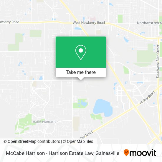 McCabe Harrison - Harrison Estate Law map