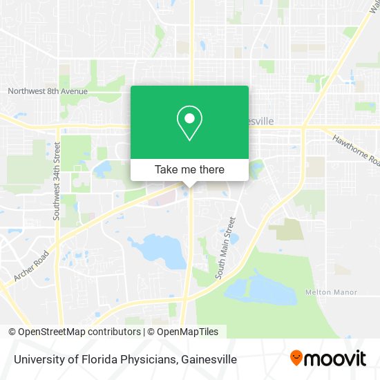 University of Florida Physicians map