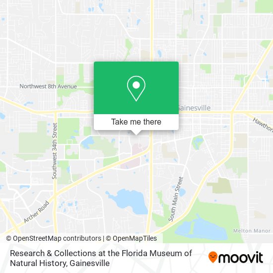 Mapa de Research & Collections at the Florida Museum of Natural History