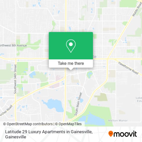 Mapa de Latitude 29 Luxury Apartments in Gainesville