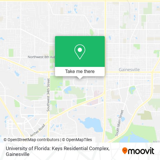 University of Florida: Keys Residential Complex map