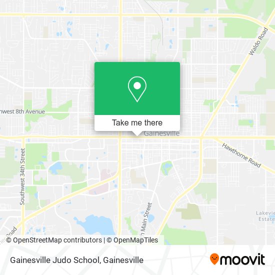 Gainesville Judo School map