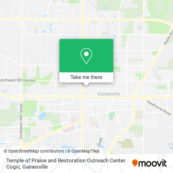 Temple of Praise and Restoration Outreach Center Cogic map