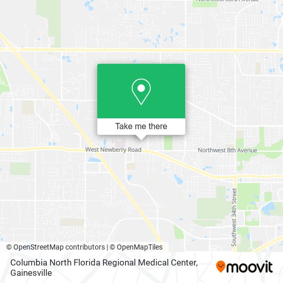 Mapa de Columbia North Florida Regional Medical Center