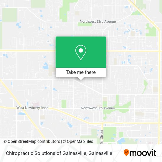 Chiropractic Solutions of Gainesville map