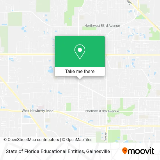 State of Florida Educational Entities map