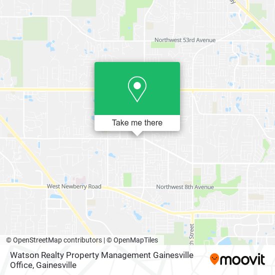 Watson Realty Property Management Gainesville Office map