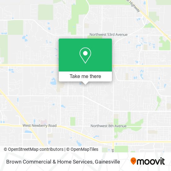 Brown Commercial & Home Services map