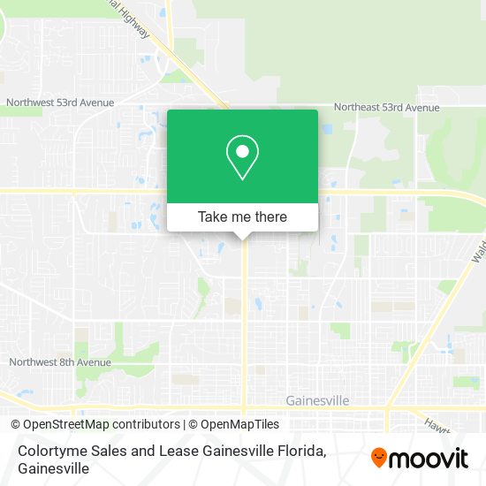 Mapa de Colortyme Sales and Lease Gainesville Florida